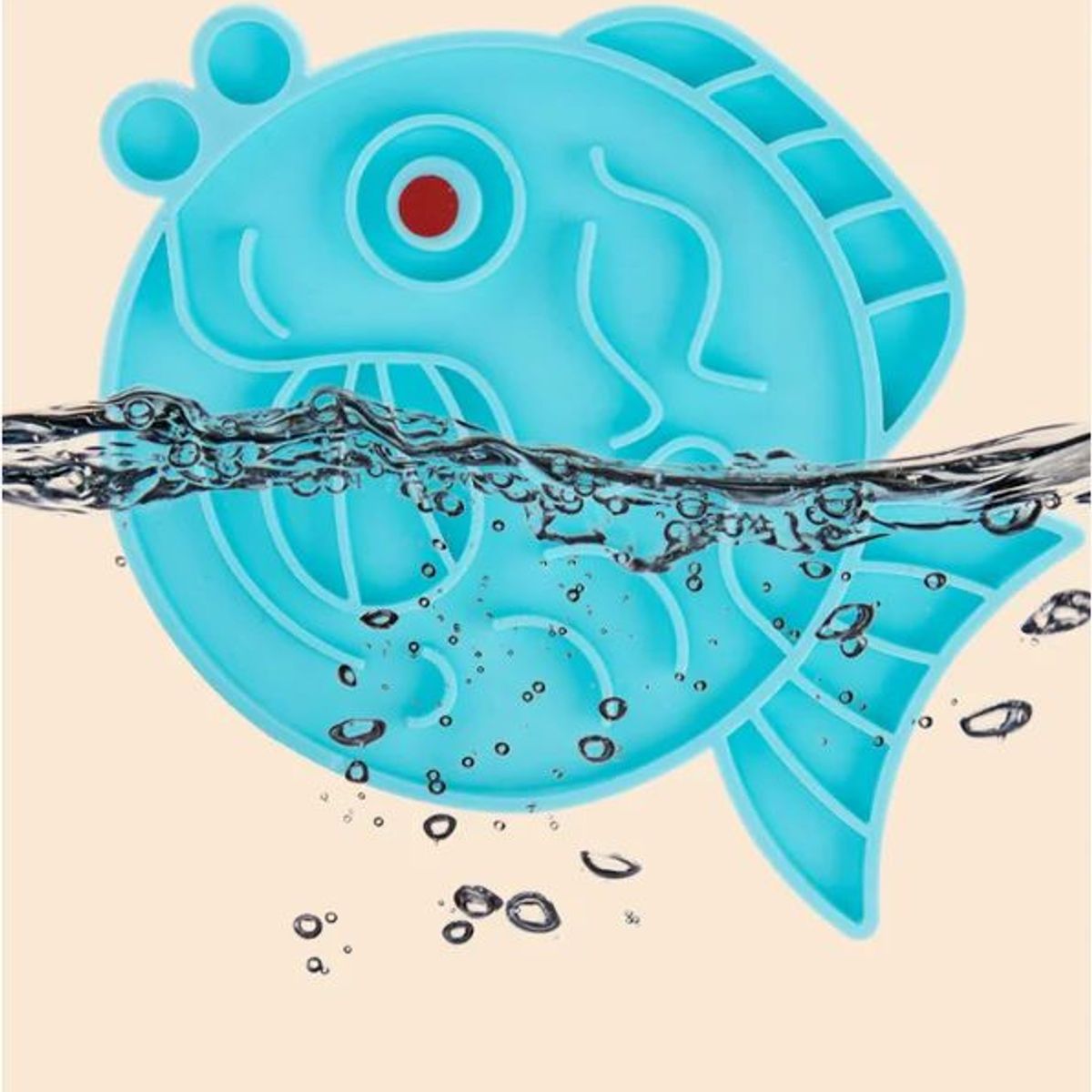 GENERICO - Lickimat Plato Flexible Para Perro Celeste