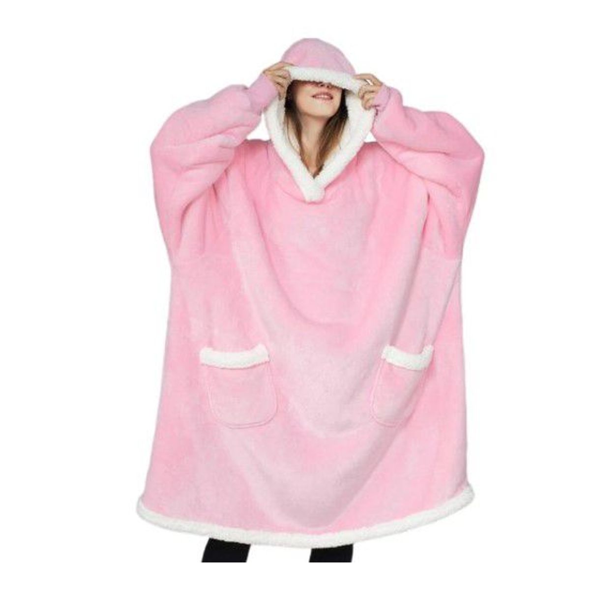 GENERICO - Manta con mangas polar cordero