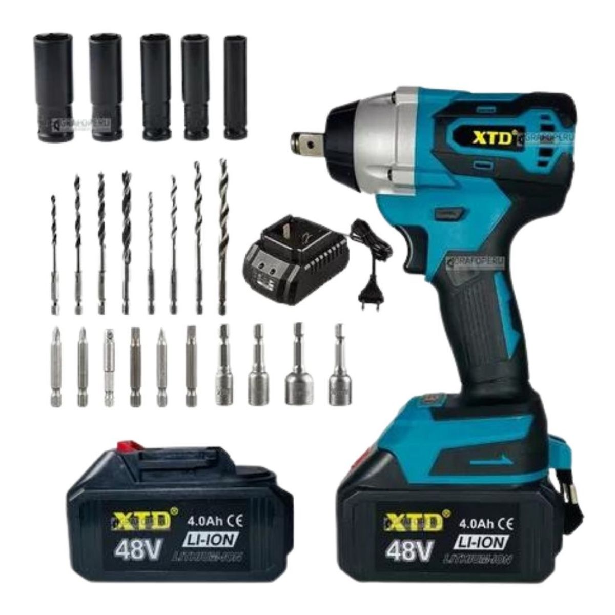 XTD - Set Llave De Impacto Inalámbrica  48V Con Accesorios XTD