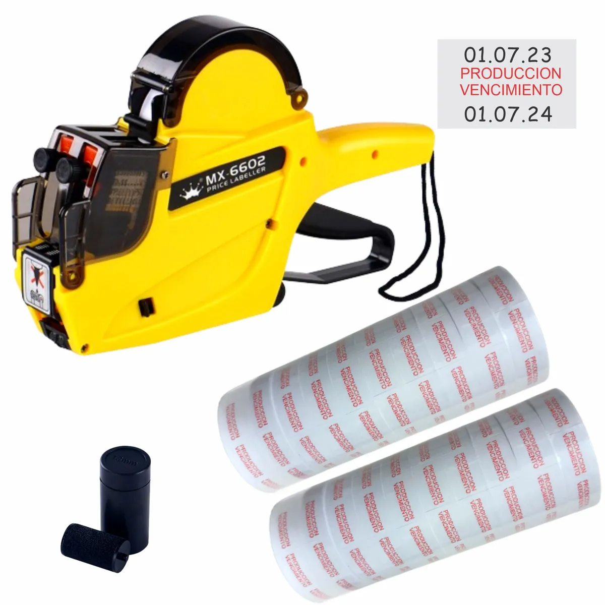 GENERICO - Etiquetadora de Fechas Alta Calidad con 20 rollos