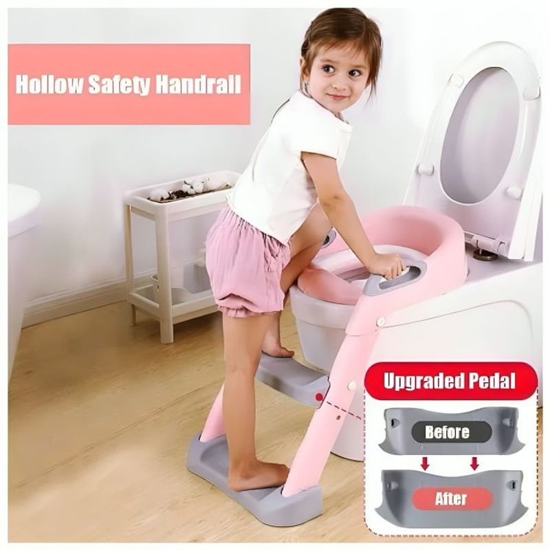 GENERICO - Escalera Con Asiento Incorporado Para Ir Al Baño Para Niños