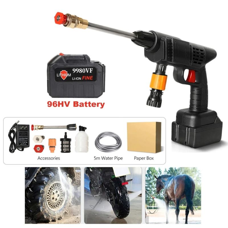 OEM - Hidrolavadora Portatil Recargable con bateria de 98V Bateria GRANDE