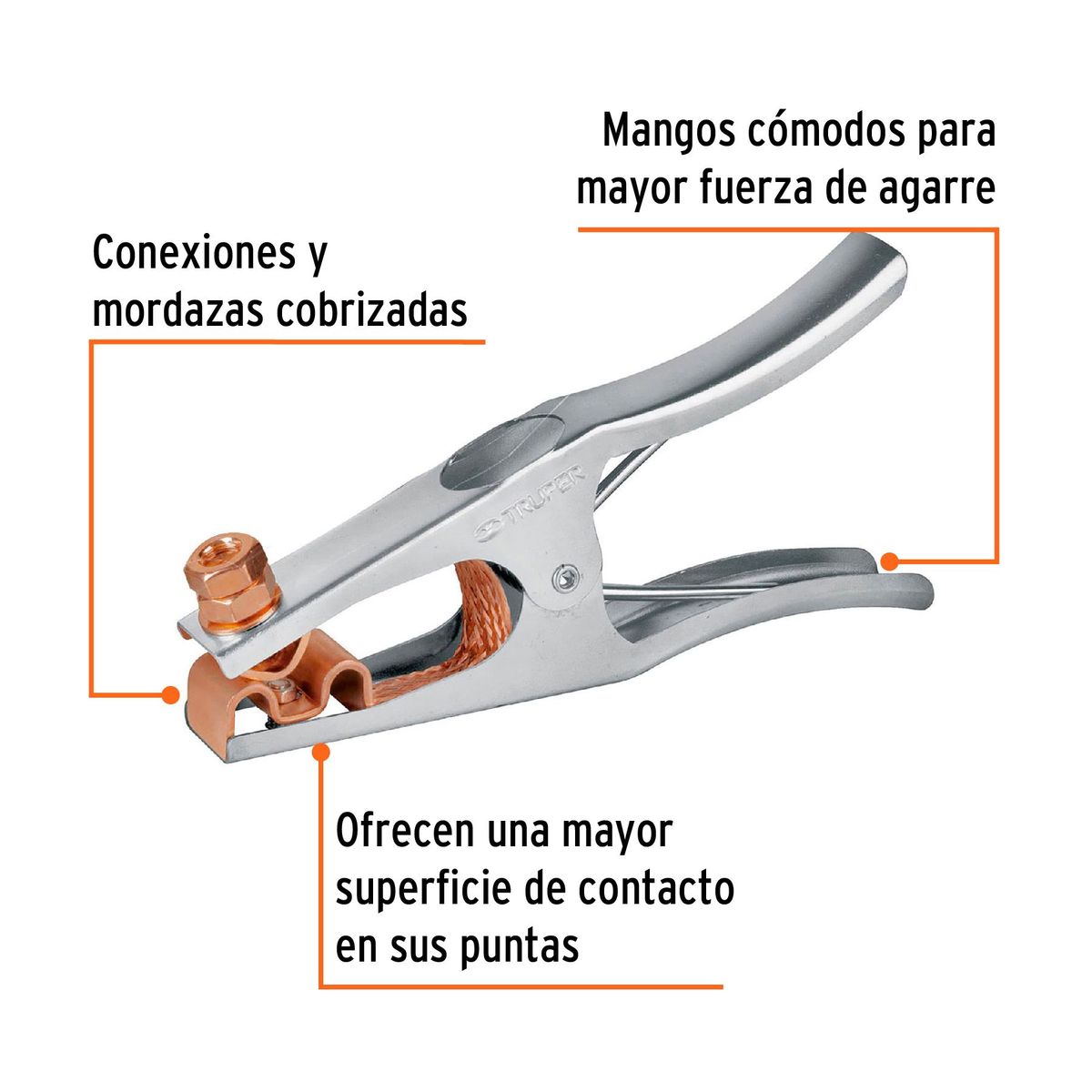 TRUPER - Tenaza 300A Pinza para Tierra Soldar 14234 Truper