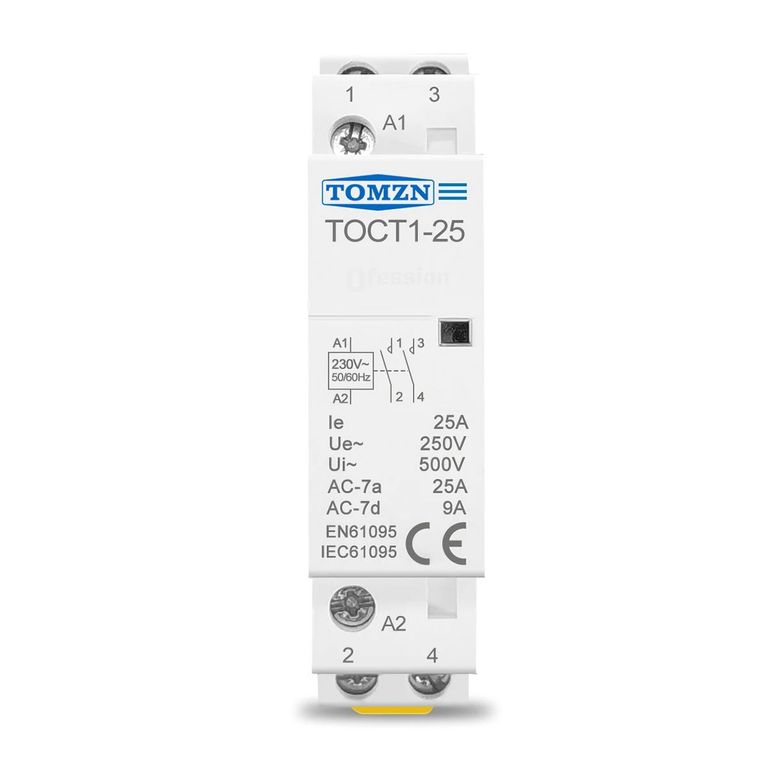 contactor modular monofasico 25A bipolar bobina 220v | Sodimac Perú