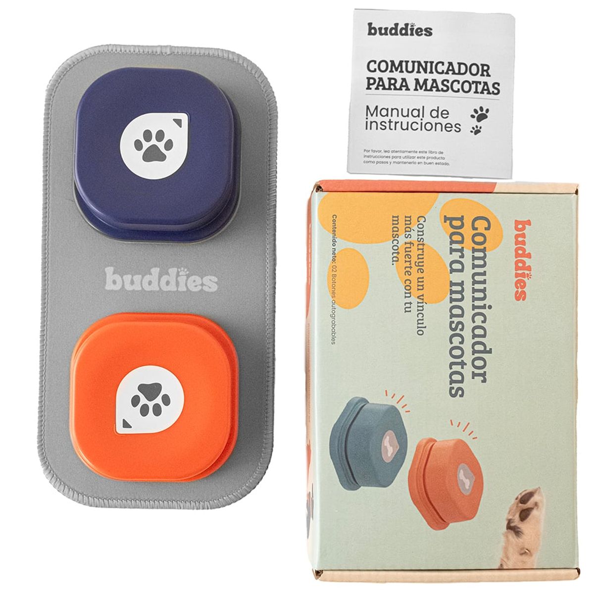 BUDDIES - Botón Comunicador De Mascotas Buddies Botón Interactivo 2und