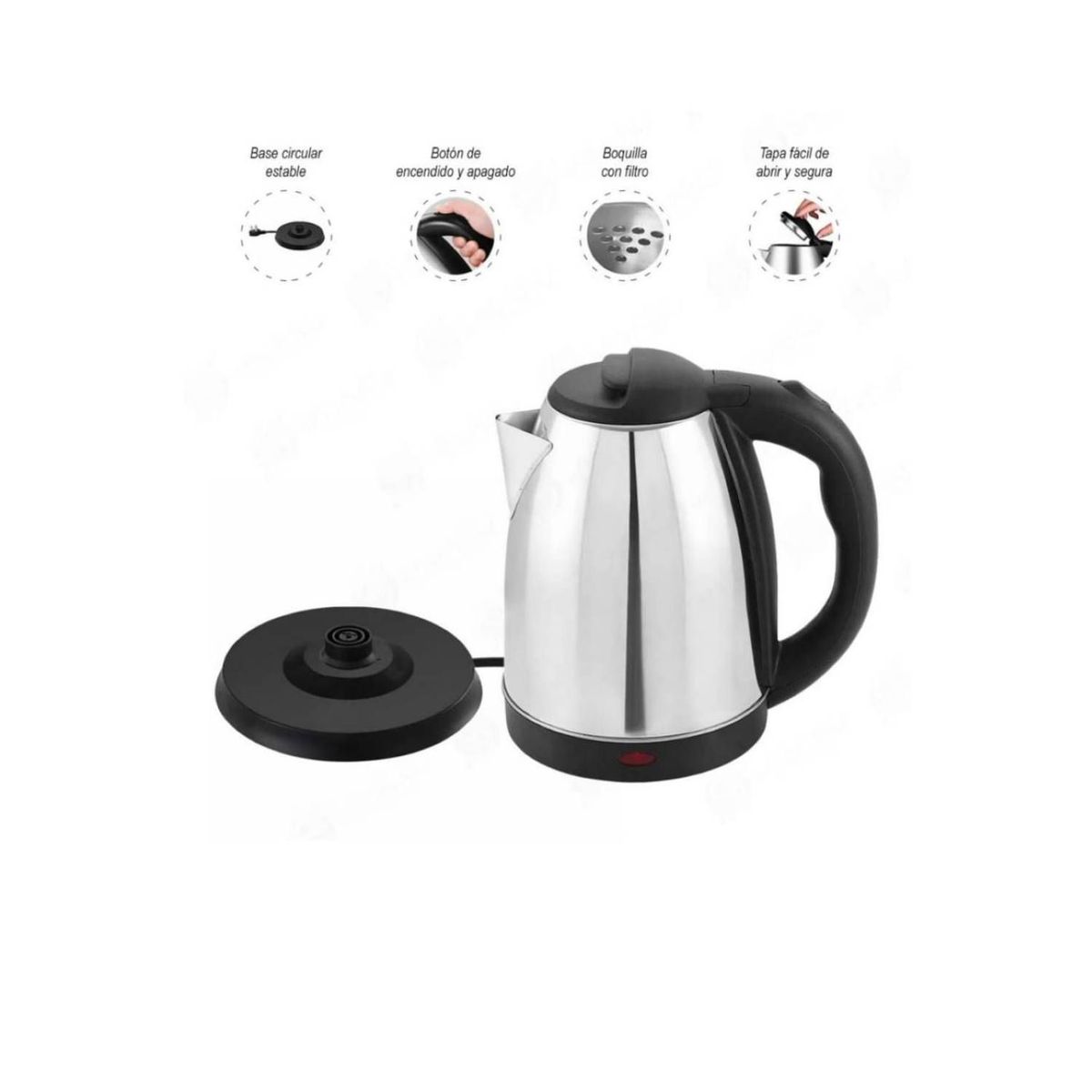 GENERICO - HERVIDOR ELECTRICO DE 2L 1500W APAGADO AUTOMATICO