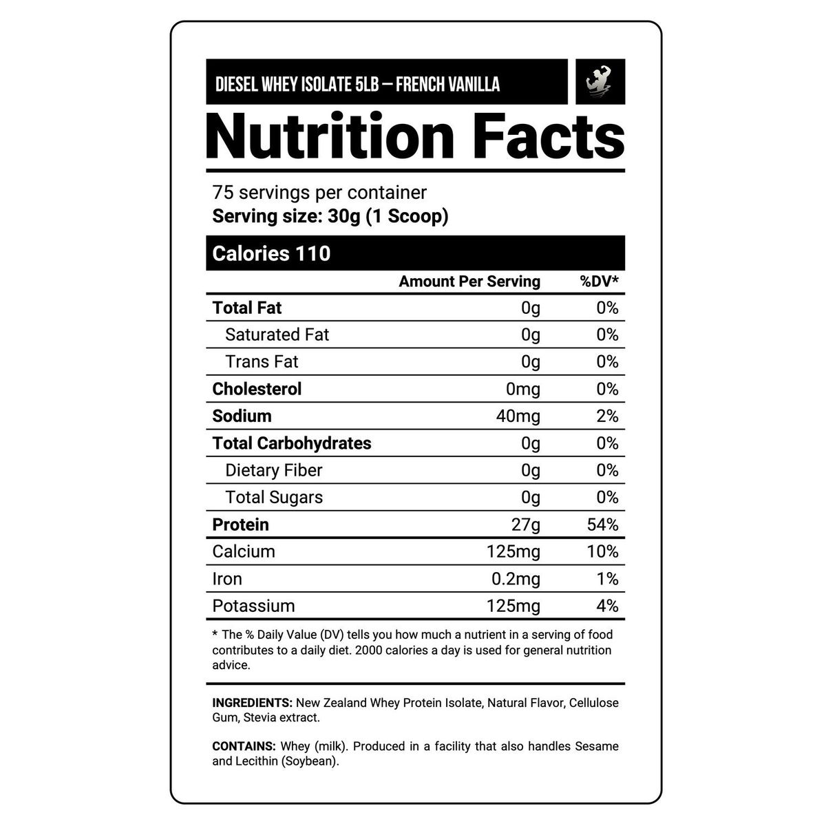 GENERICO - Proteína DIESEL ISOLATE 5LB - French Vanilla