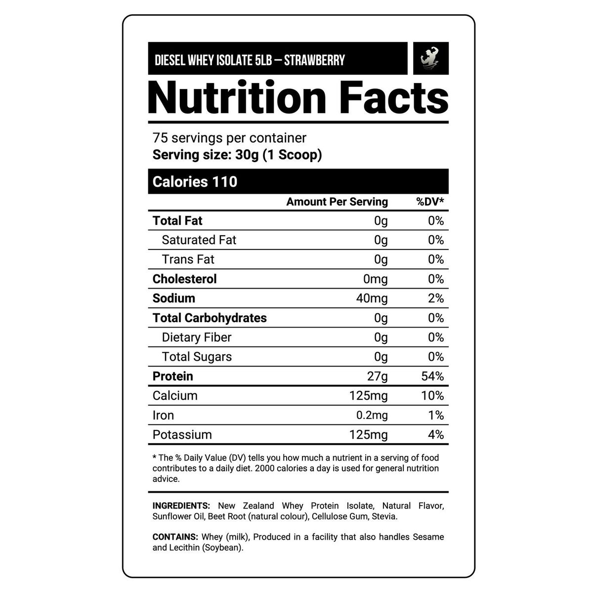 GENERICO - Proteína DIESEL ISOLATE 5LB - Strawberry