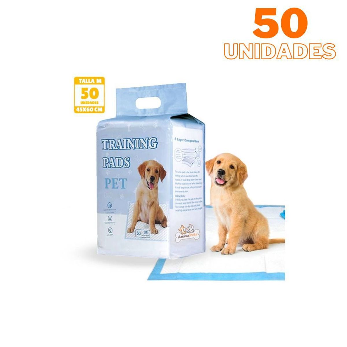 GENERICO - Pañales de Piso Absorbentes Desechables para Mascotas M