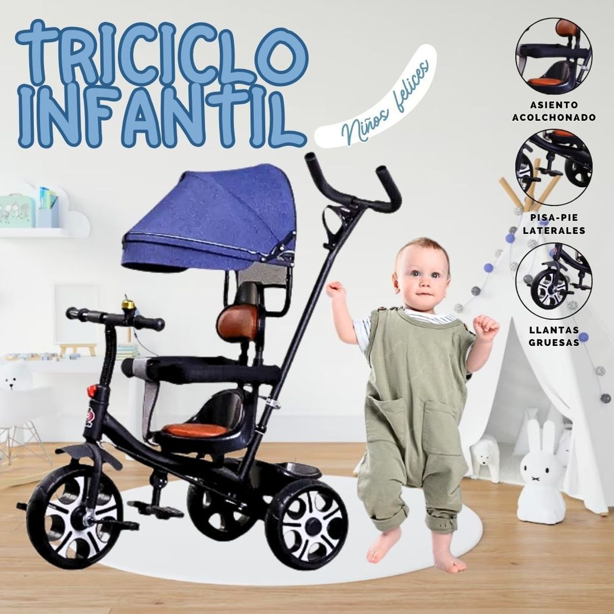 GENERICO - Triciclo Infantil Multifuncional para niños