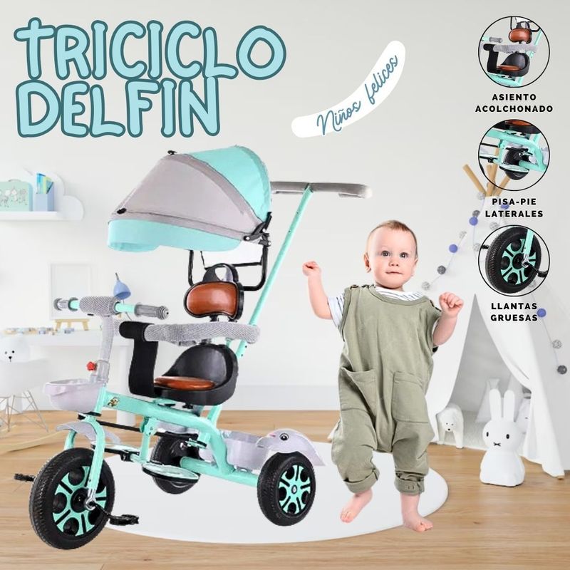 GENERICO - Triciclo Infantil Delfin para niños