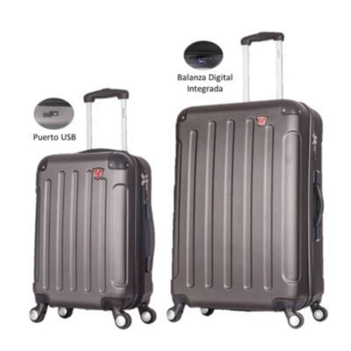 DUKAP - Maletas De Viaje Balanza Integrada Set de 2 de 51 cm y 71 cm