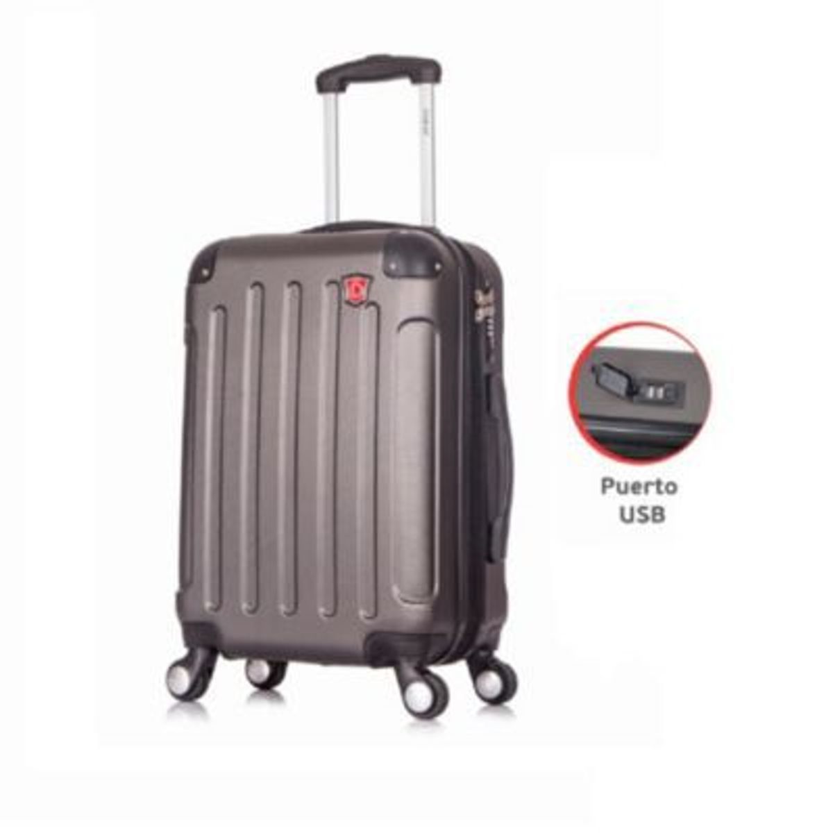 DUKAP - Maleta De Viaje 51cm Intely - Puerto USB Integrado