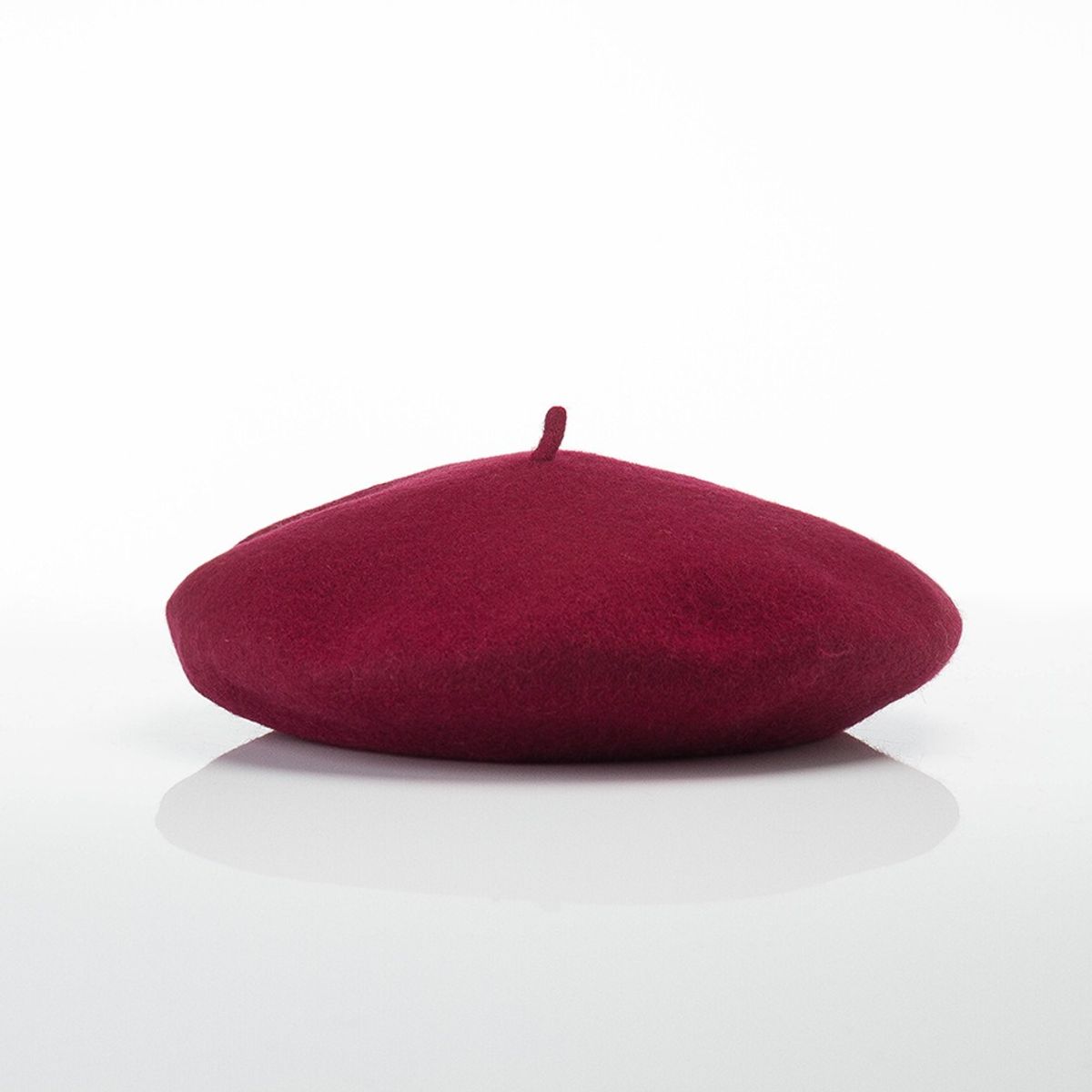 KAST PE - Boina Francesa de Lana para Mujer  Burgundy