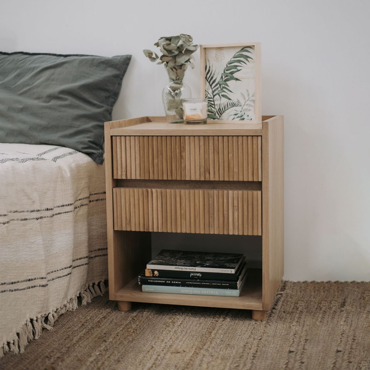 VENTITAS HOME - Mesa de Noche de Madera Miranda Ventitas Home