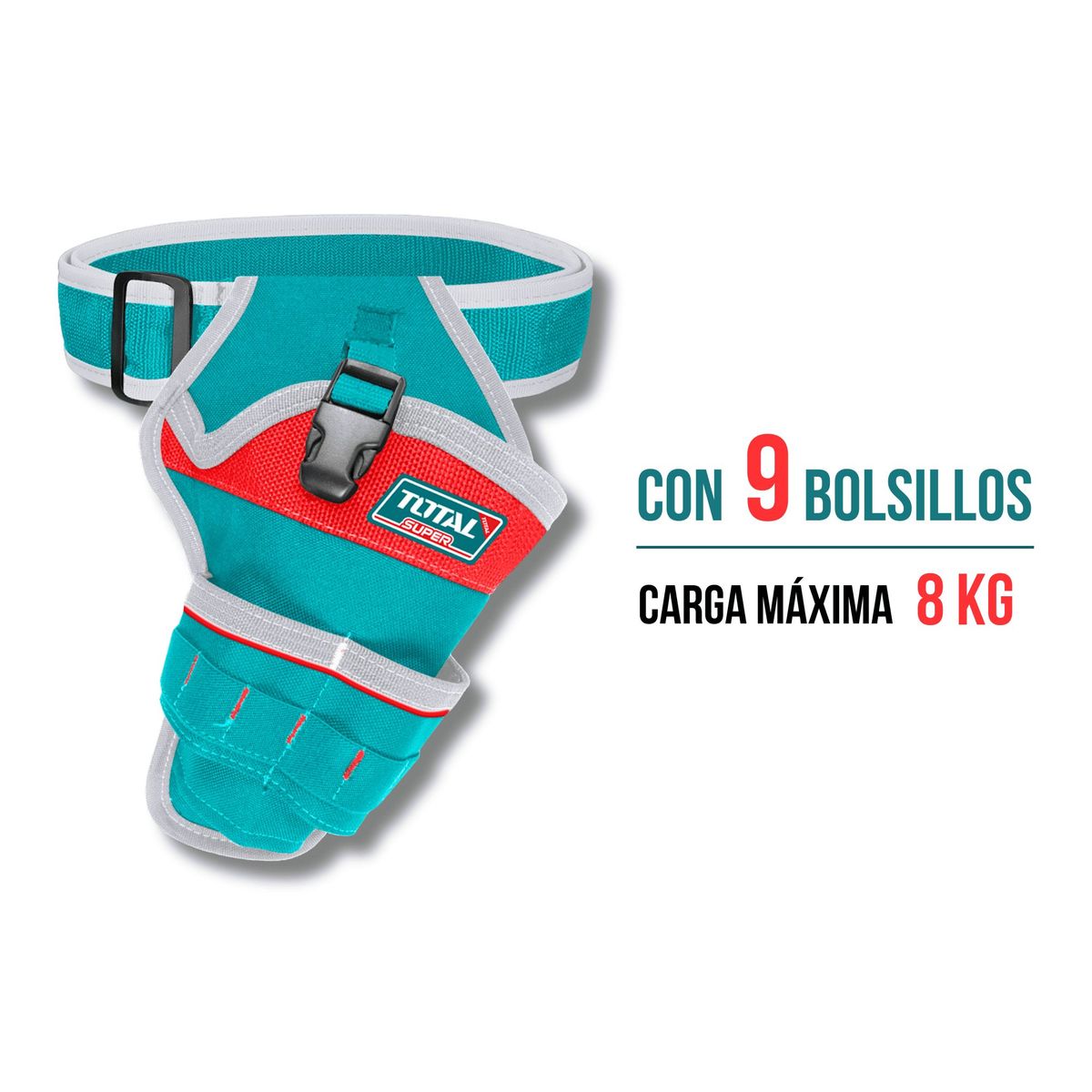 TOTAL TOOLS - Porta taladro con 9 compartimientos Total