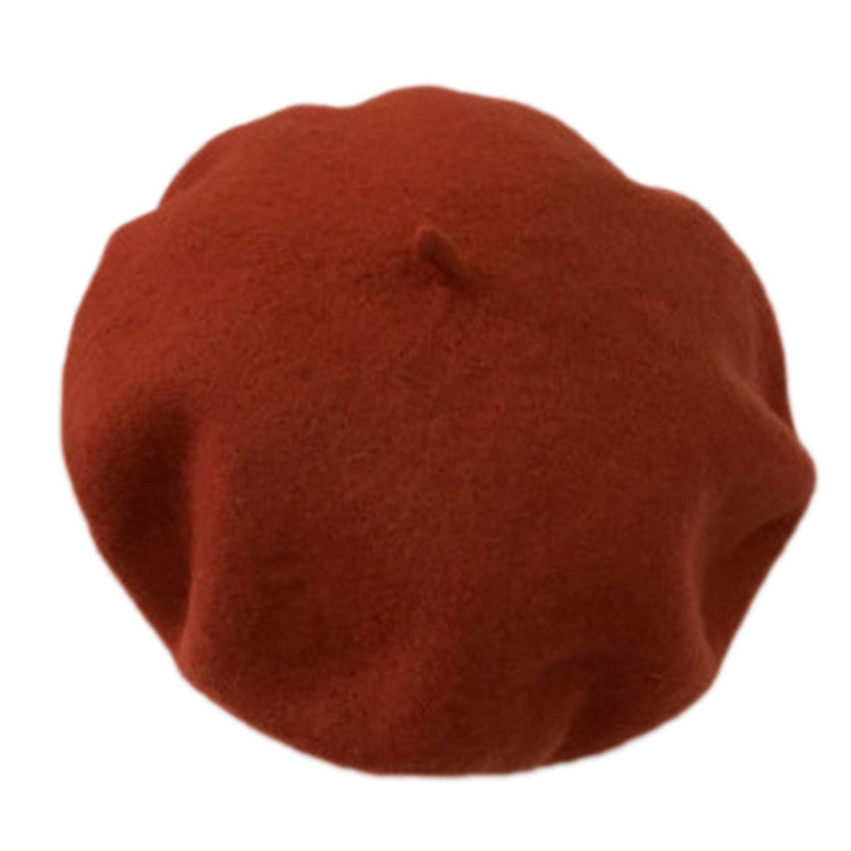 KAST PE - Boina Francesa de lana para Mujer - Marrón Canela