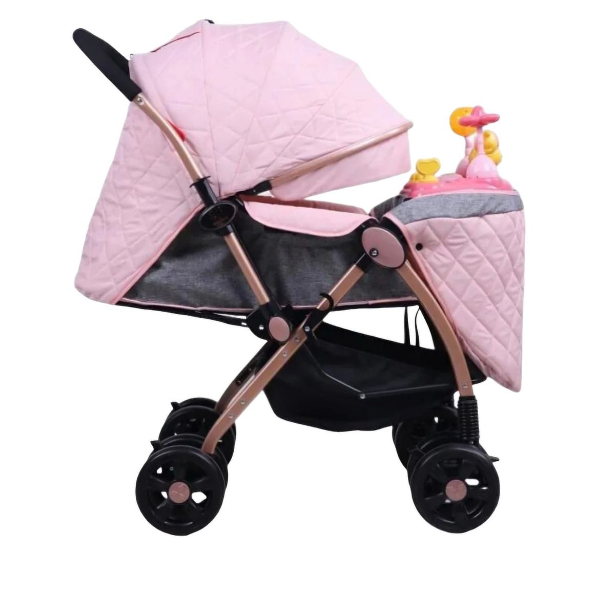 CONFORT KID'S - Coche Cuna Dorado Summer Dream 2 Cón juguetero musical