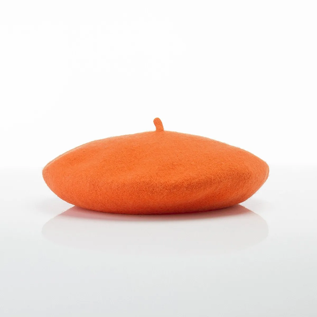 KAST PE - Boina Francesa de lana estilo frances para Mujer - Naranja