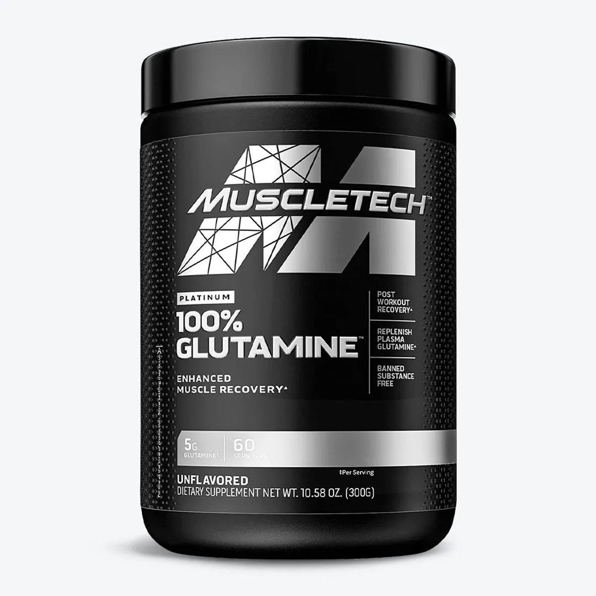 MUSCLETECH - Glutamina Muscletech Platinum 100% Glutamine 300gr Sin Sabor