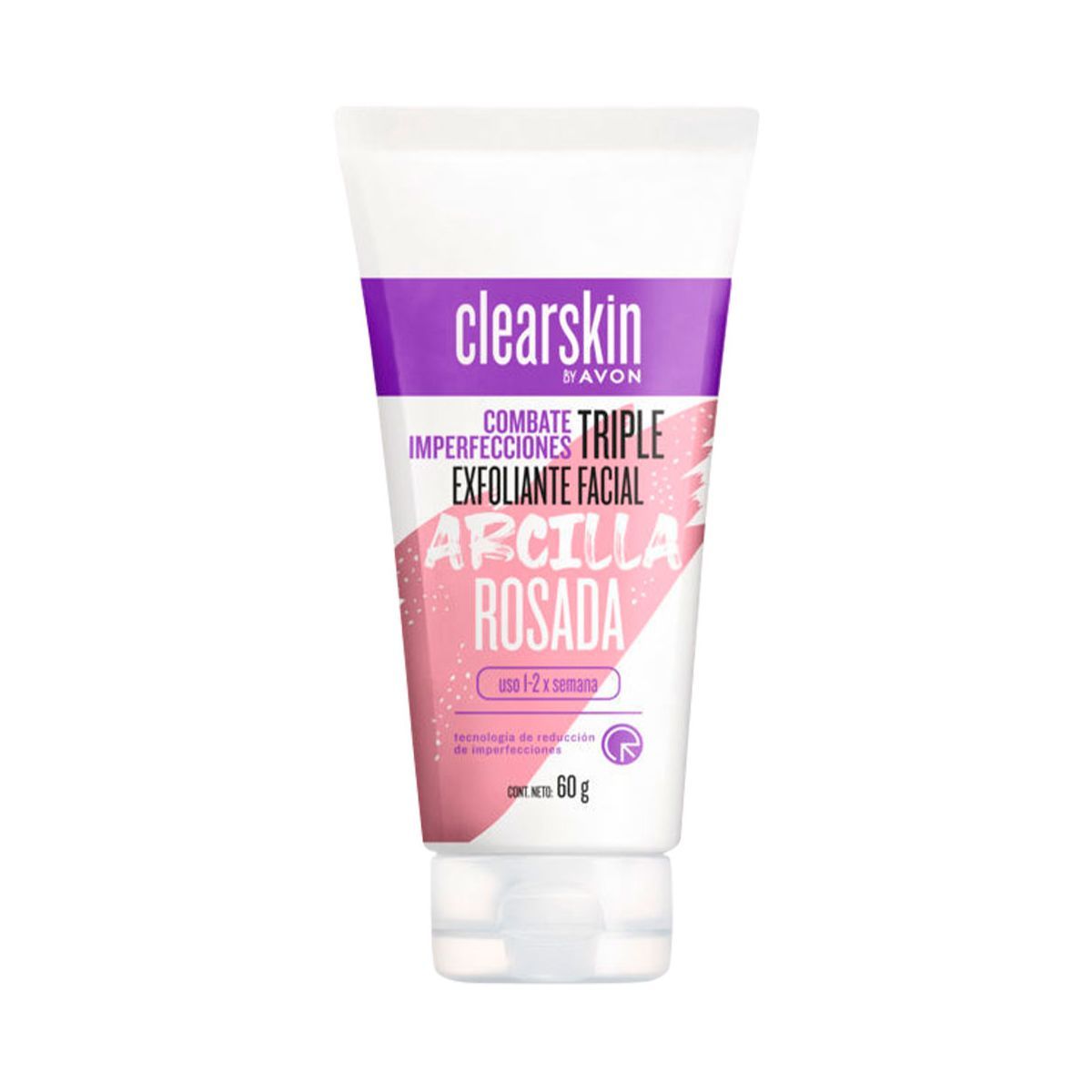 AVON - Clearskin Crema Triple Exfoliante Facial Con Arcilla Rosada