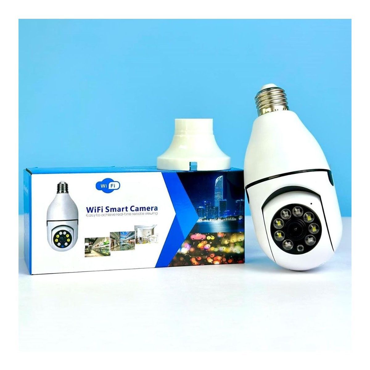 GENERICO - Foco Camara Espía Seguridad Vision Nocturna Facil Instalar Giro 360