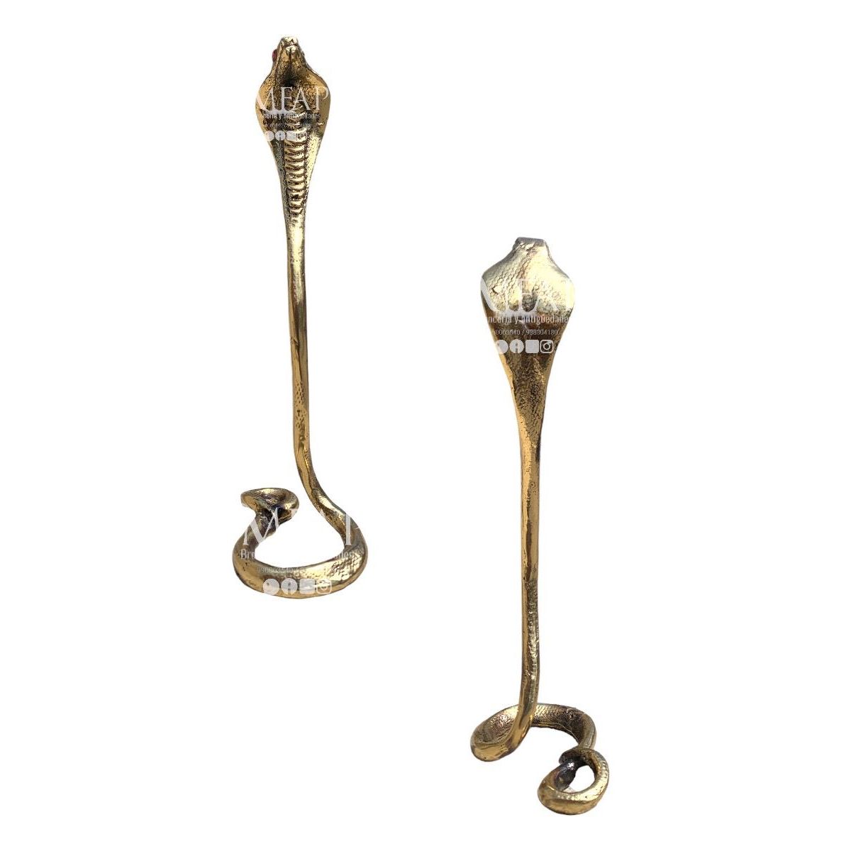 MFAP BRONCERIA Y ANTIGUEDADES - escultura de cobra en bronce mide 20x5 cm