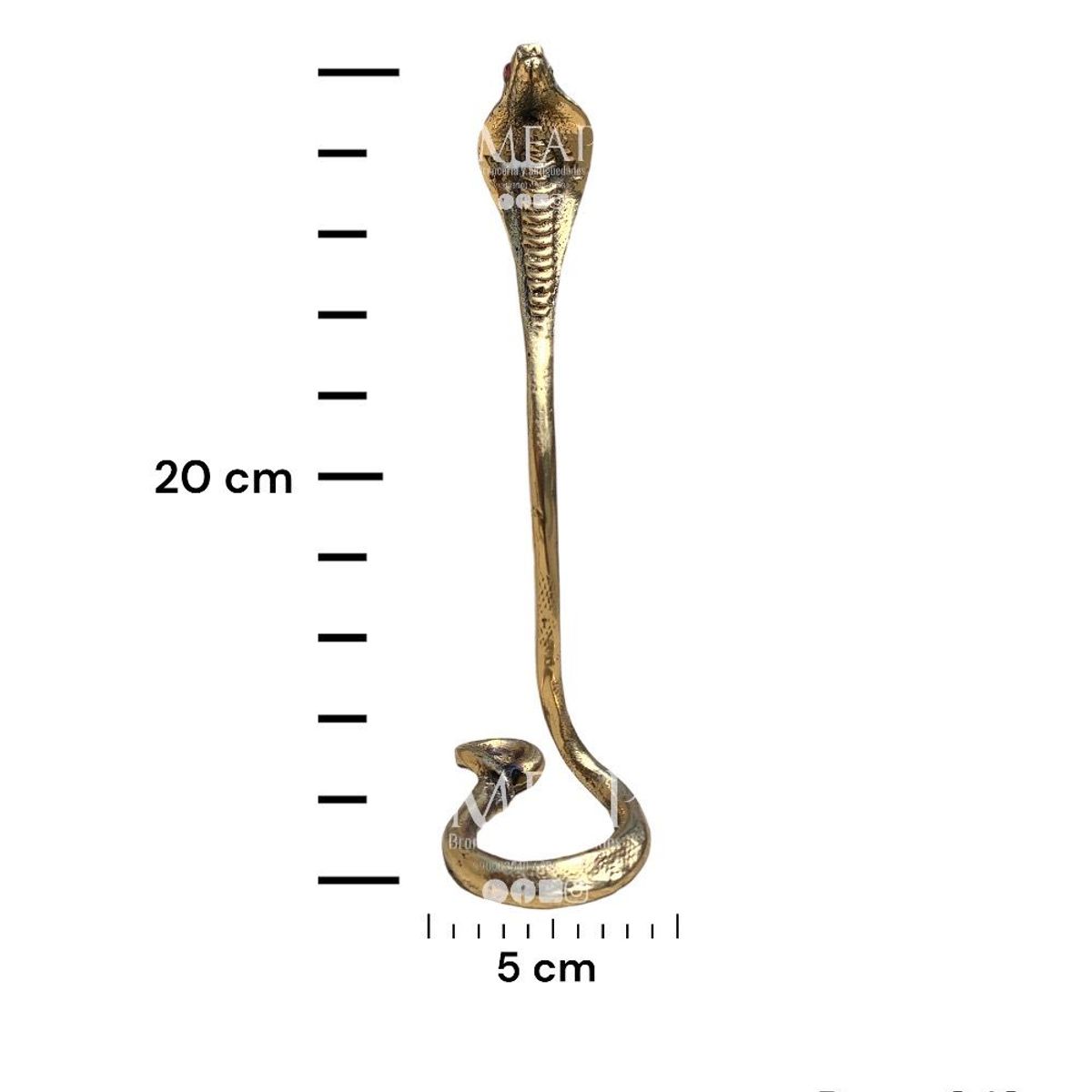 MFAP BRONCERIA Y ANTIGUEDADES - escultura de cobra en bronce mide 20x5 cm