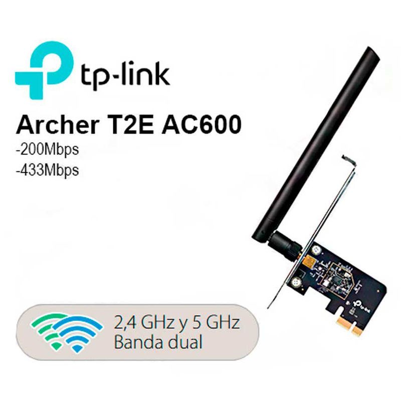 TP LINK - RED Wi-Fi PCI Exp TP-LINK Archer T2E AC600 2BAND