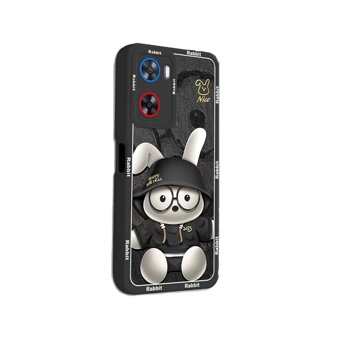 GENERICO - Funda Protector Case OPPO A57 OPPO A77 - CONEJO URBANO NEGRO