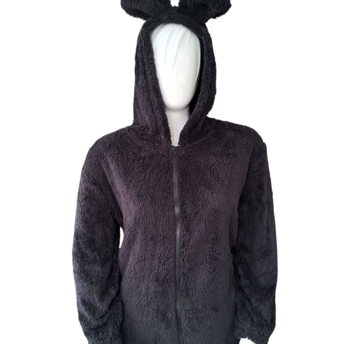 GENERICO - ABRIGO DE MUJER PELUCHE CON OREJITAS