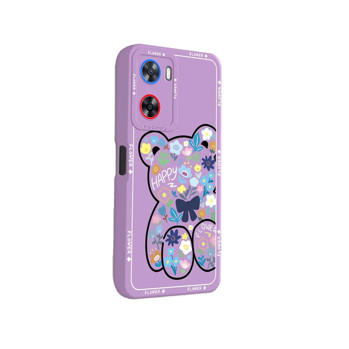 GENERICO - Funda Protector Case OPPO A57 OPPO A77 - OSO FLORES MORADO