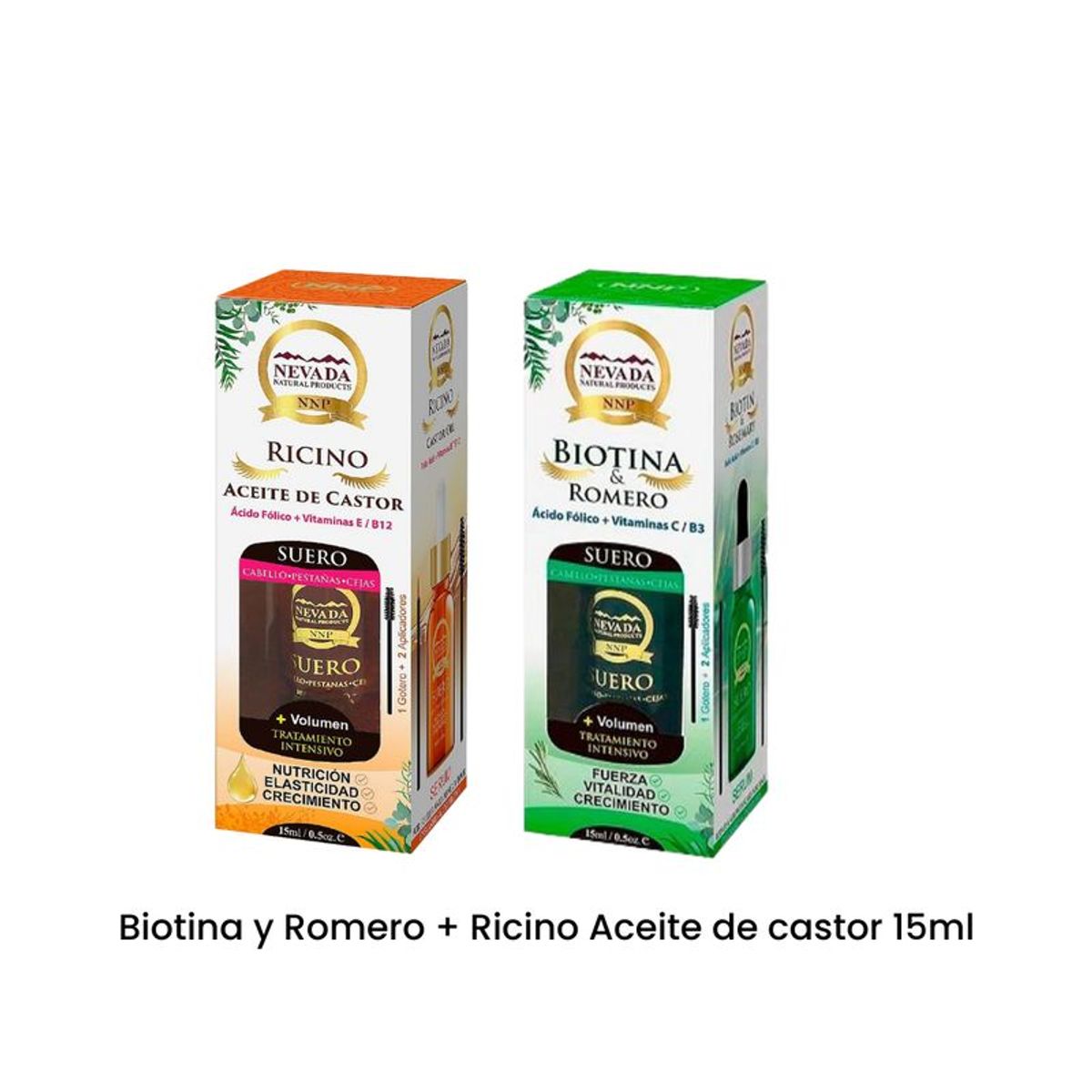 NEVADA NATURAL PRODUCTS - Biotina y Romero + Ricino Aceite de castor 15ml