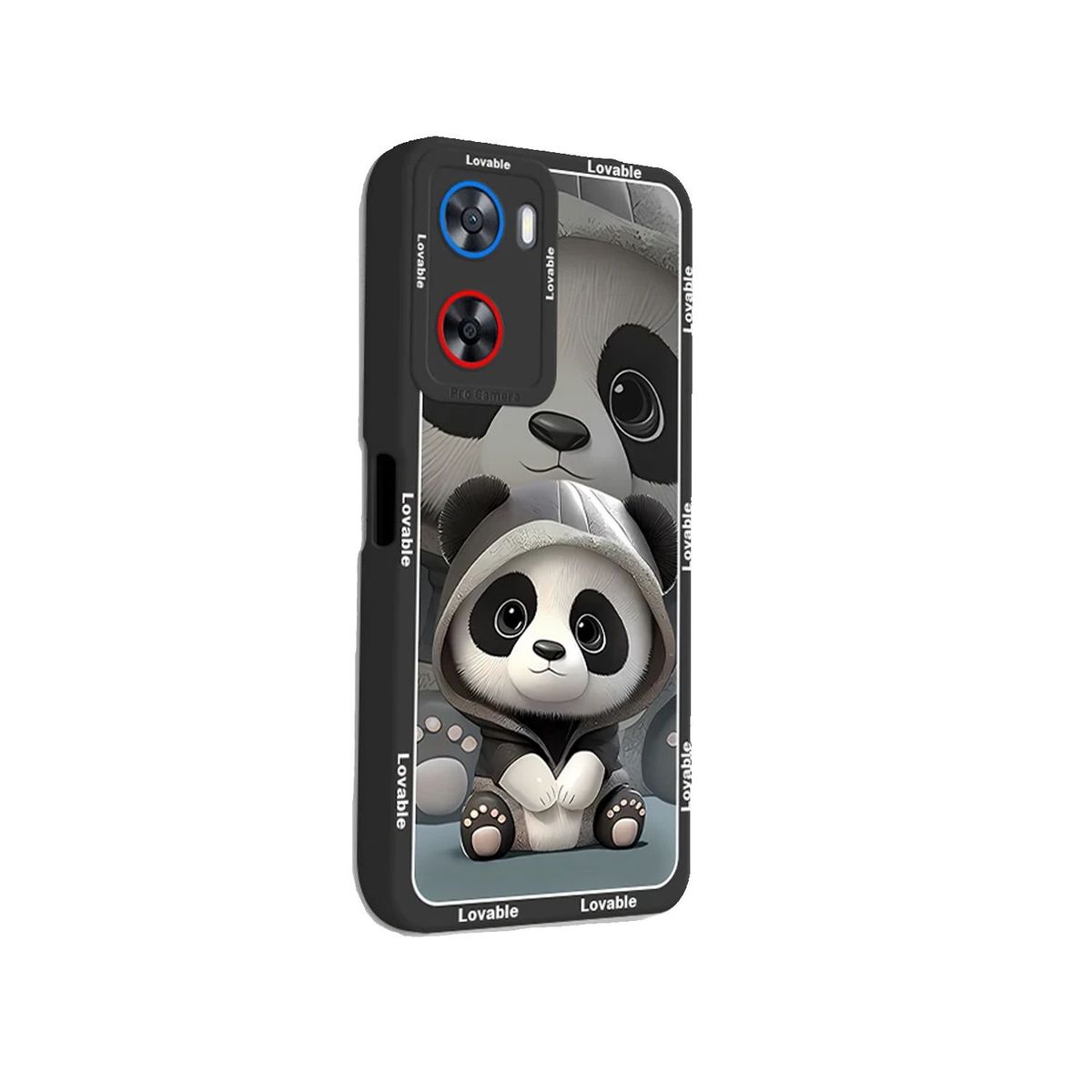 GENERICO - Funda Protector Case OPPO A57 OPPO A77 - CUTE PANDA NEGRO