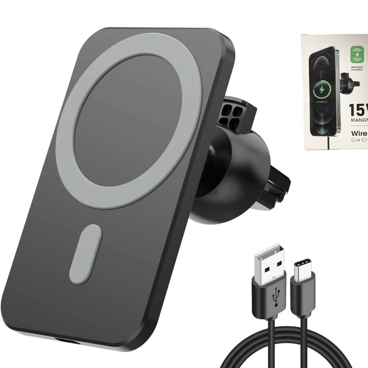 GENERICO - Cargador magnético inalámbrico 15w