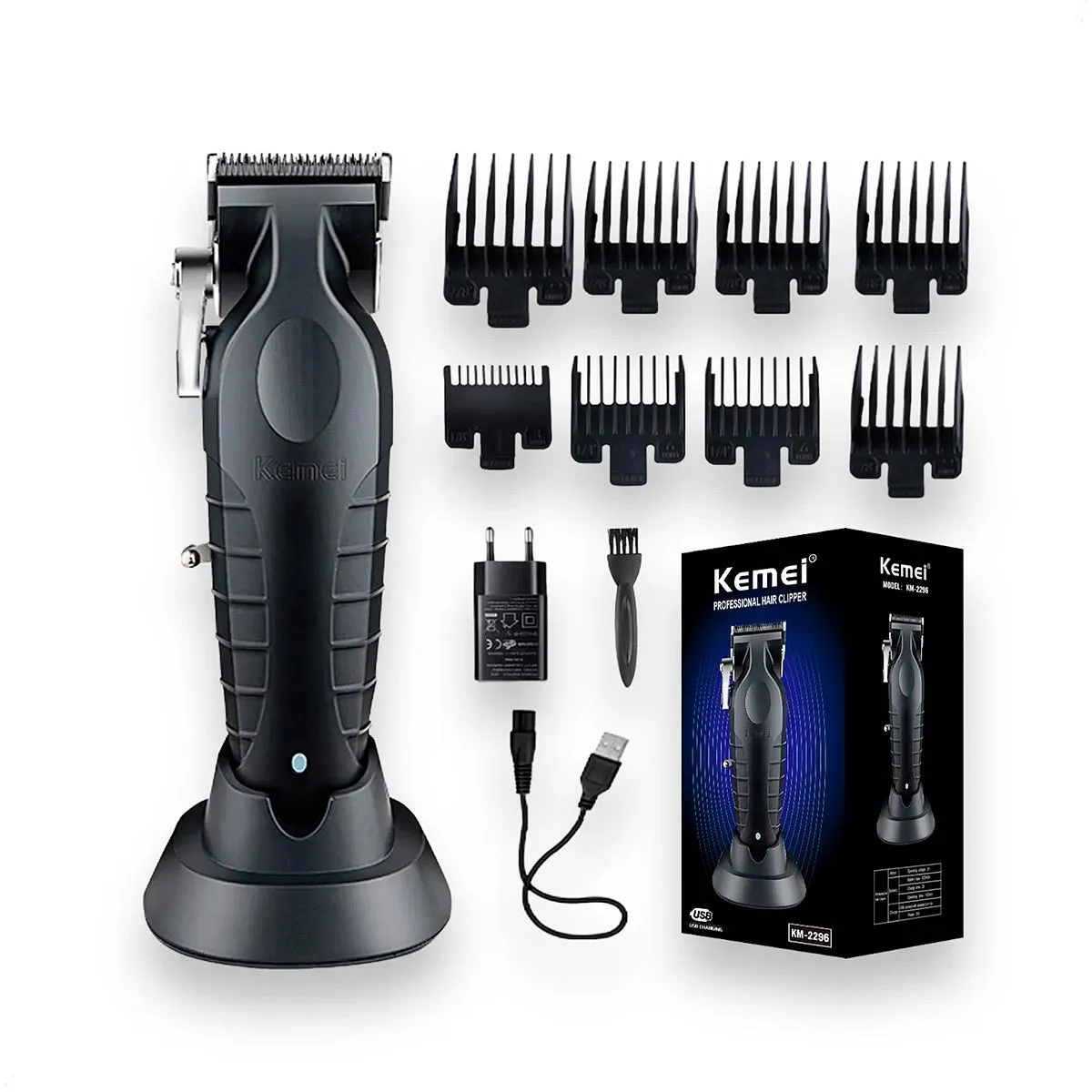 KEMEI - Máquina de Corte de Cabello Inalámbrica Kemei KM 2296