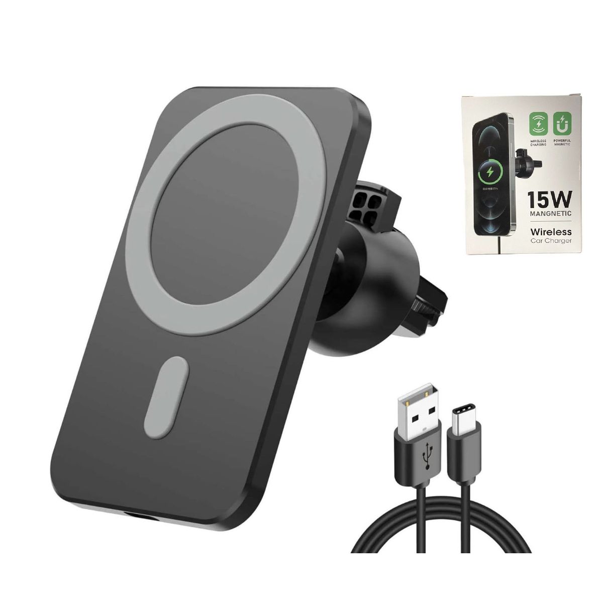 GENERICO - Cargador magnético inalámbrico 15w