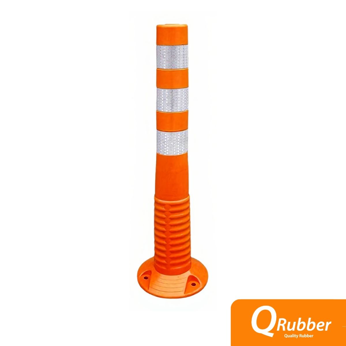 QRUBBER - Hito de vialidad fijo de poliuretano 75cm Naranja