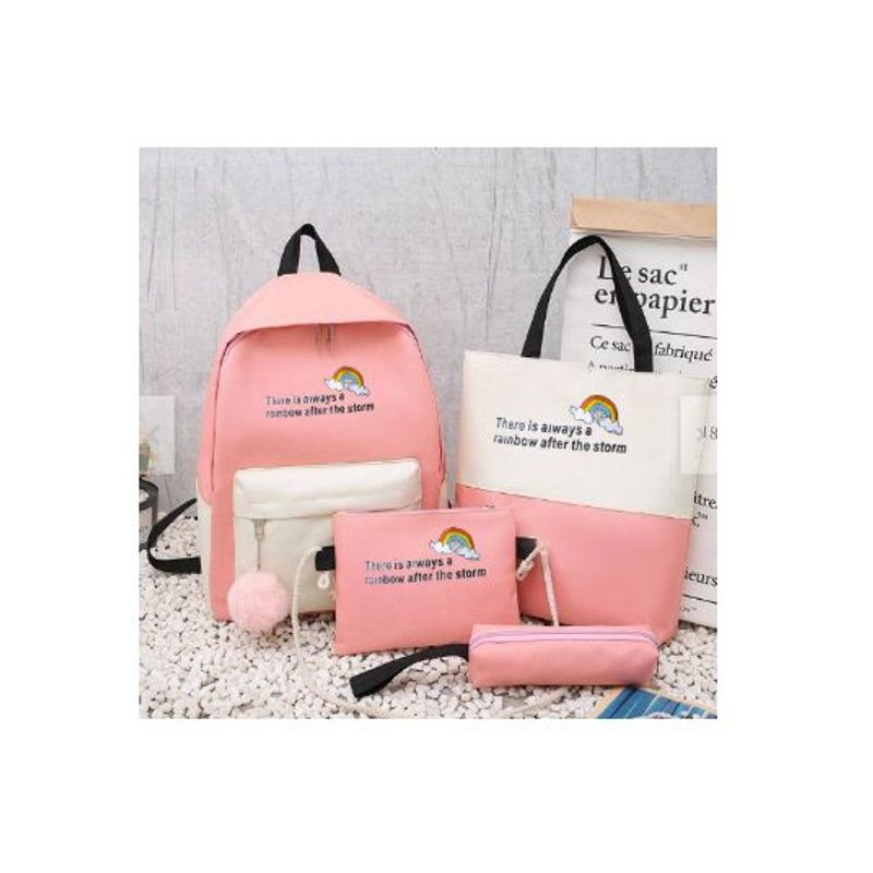 GENERICO - Mochila kit 4 en 1 con pompón