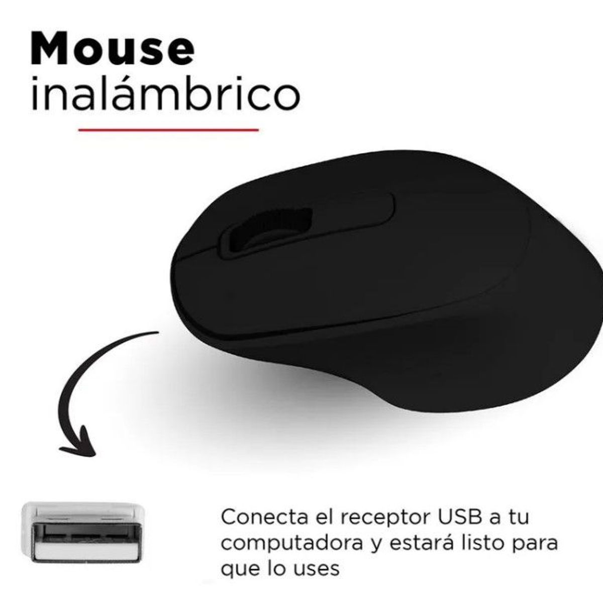 GENERICO - Mouse inalámbrico Bluetooth 2,4 GHz Negro