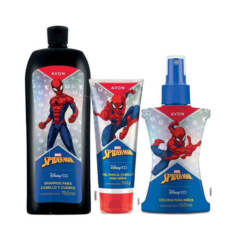 AVON - Spiderman Kit Colonia 150Ml con Gel Capilar y Shampoo