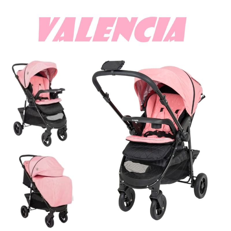 BABY HAPPY - Coche cuna Valencia Baby Happy - Rosa