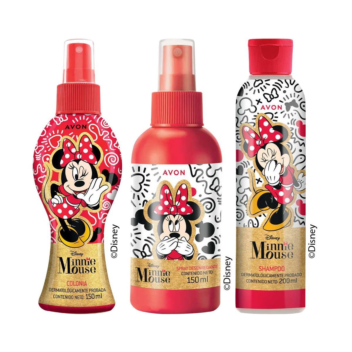 AVON - Minnie Mouse De Disney Colonia con Desenredante y Shampoo