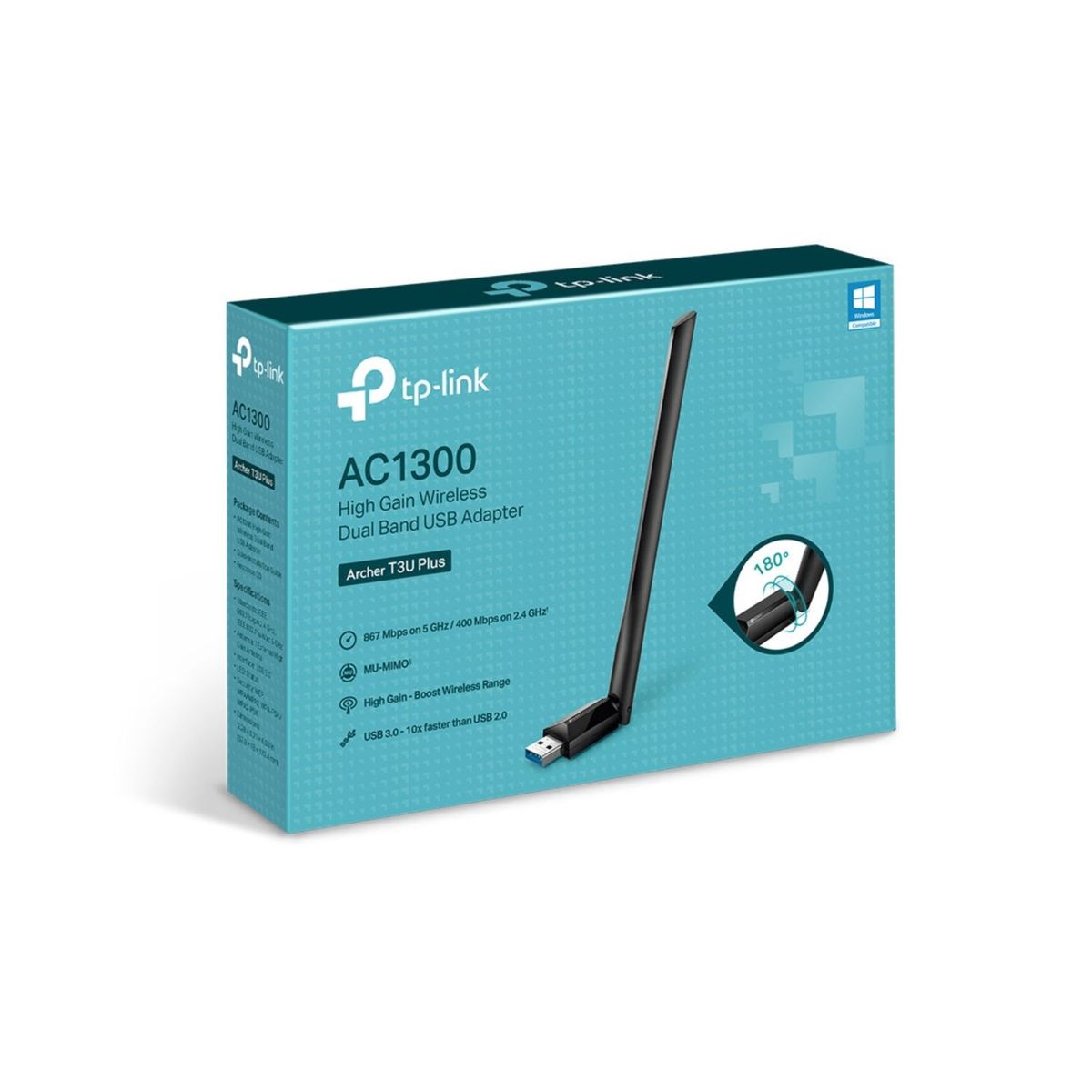 TP LINK - ADAPTADOR USB WIFI TP-LINK ARCHER T3U PLUS AC1300