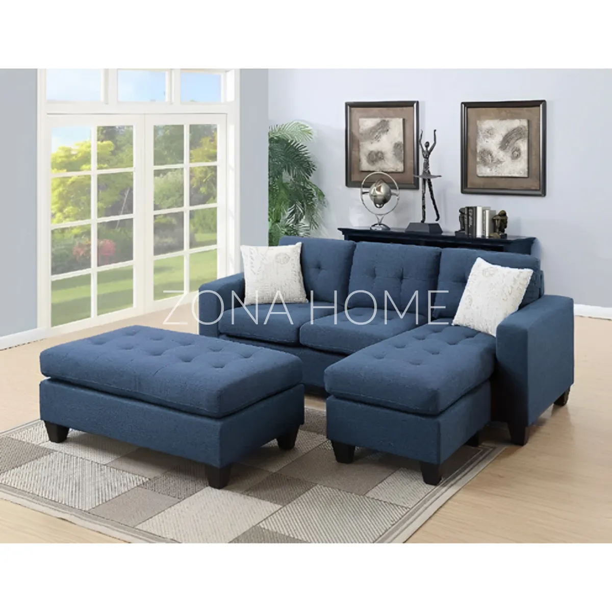 GENERICO - Seccional Derecho Brasilia 4 Cuerpos + Baúl de regalo - Azul