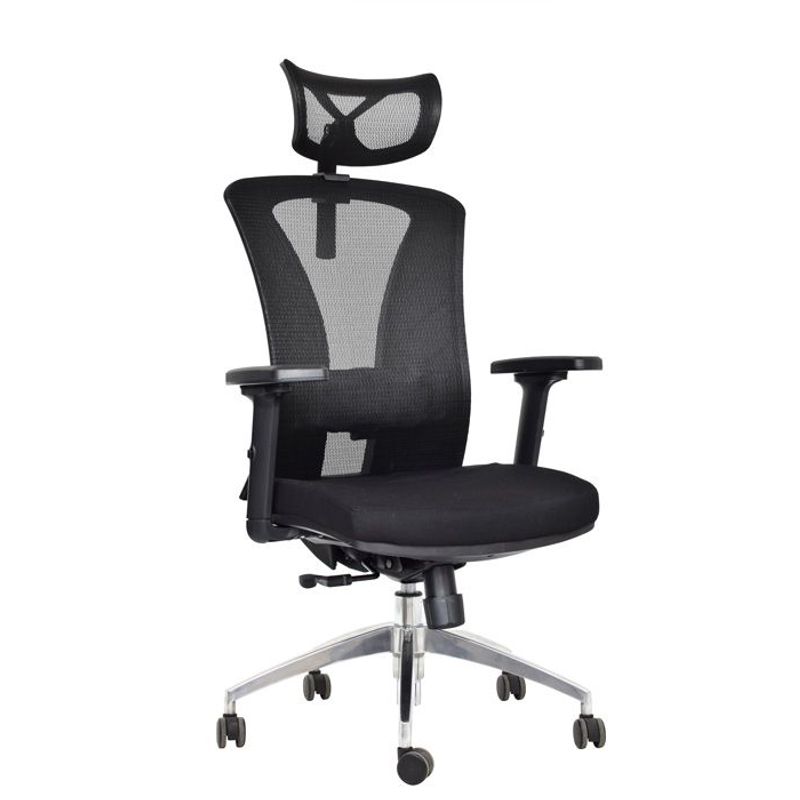 OFIDEAS - Silla Ergonomica Versalles Negro Con Cabecero Ofideas