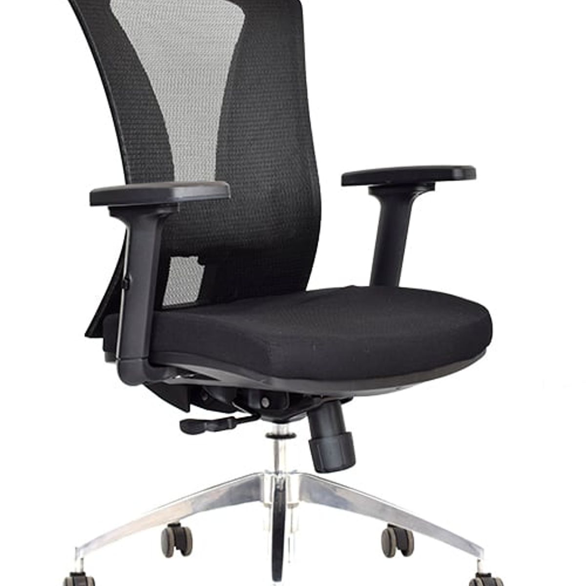 OFIDEAS - Silla Ergonómica Reclinable Versalles Gerencial Aluminio Negro Ofideas