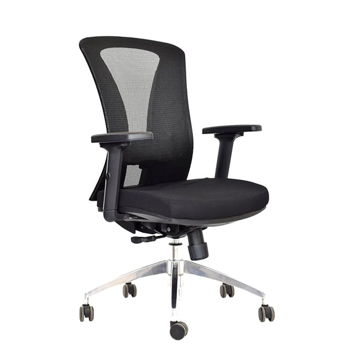 OFIDEAS - Silla Ergonómica Reclinable Versalles Gerencial Aluminio Negro Ofideas