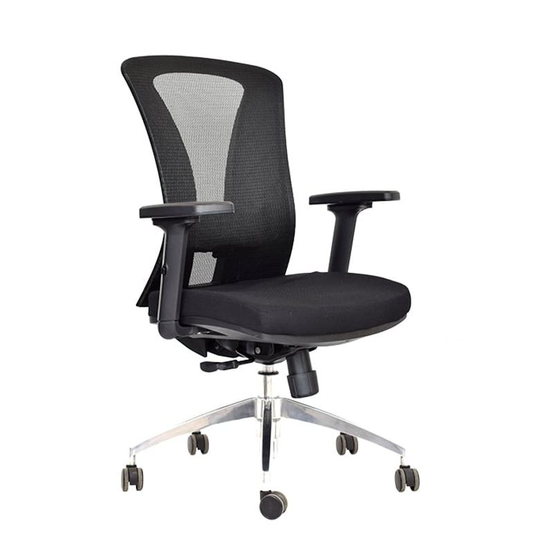 OFIDEAS - Silla Ergonómica Reclinable Versalles Gerencial Negro Nylon Ofideas