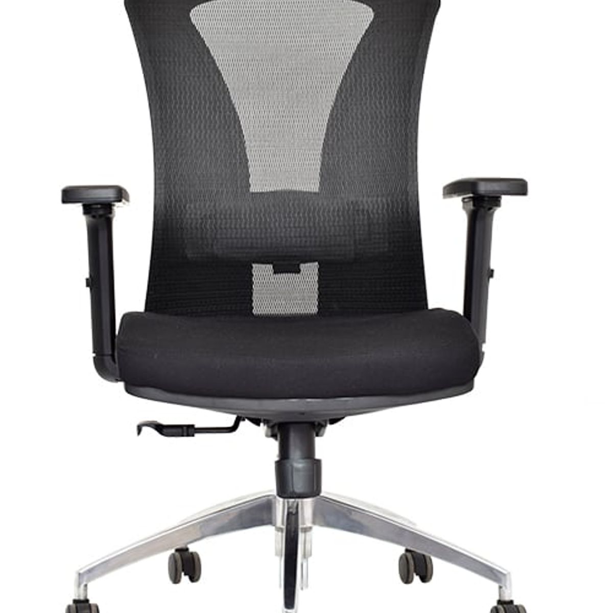 OFIDEAS - Silla Ergonómica Reclinable Versalles Gerencial Aluminio Negro Ofideas